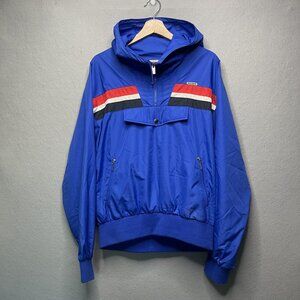 Vintage DESCENTE 80s Retro Blue Pullover Anorak Made in Japan Small